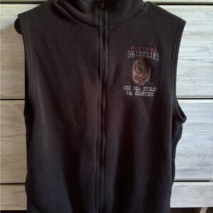 Montana Grizzlies Black Fleece Vest